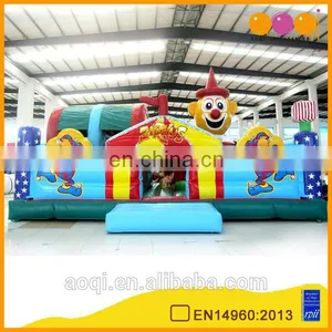 AOQI Commercial Use Inflatable Clown Fun City Inflatable Bounce House With Free EN14960 thumbnail-1
