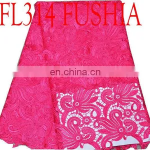 Free Shipping Cheap African Yellow Guipure Lace Fabric African Cord Lace thumbnail-1