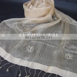 Fashion Silk Scarf With Beadwork thumbnail-1