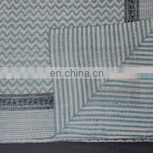 Hand Made Vintage Kantha Quilt Bedspreid Blanket Throw Twin Size thumbnail-2