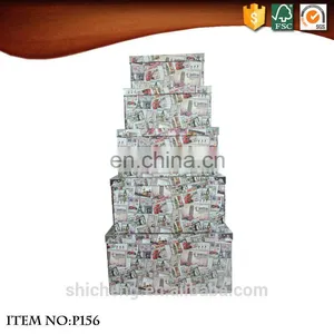 Large Volume Foldable Cardboard Clothes Toy Storage Box With Handles thumbnail-3