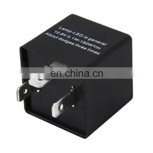 LED Turn Signal 3-Pin Adjustable Frequency Car Flasher Relay Fix Hyper Flash General Lamp-LED Light Relay for European Car thumbnail-1