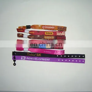 Hot Selling Fabric Texitle Woven Wristbands For Events thumbnail-1