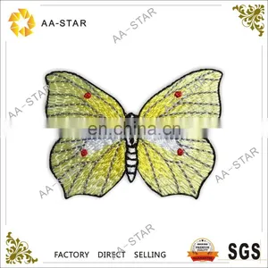 Yellow Butterfly Applique Embroidered Patch for Girls thumbnail-1