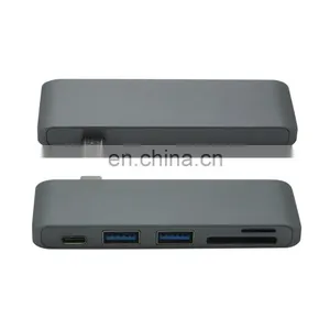 5 in 1 Type-C Hub USB 3.0 Combo Hub With USB-C Charging & Card Reader for MacBook thumbnail-1