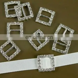 Square Wedding Rhinestone Slide Buckle thumbnail-1