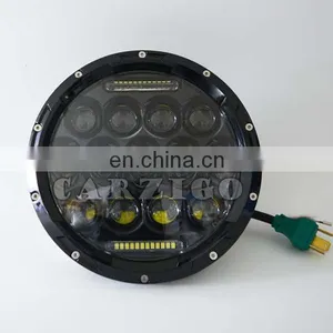 DC 9-30v Hot-sell Dual Beam 7 Inch 7" Round Headlight thumbnail-1