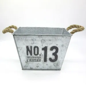 Square Shape Zinc Iron Metal Flower Pot Planter From China Supplier thumbnail-5