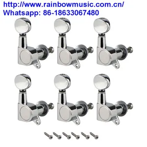 Right Inline Guitar Locking Tuning Pegs Tuner Machine Head for Fender Strat Tele Guitar Parts Replacement 1:18 Big Button thumbnail-3