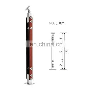 Glass Rail Balustrade Crystal Indoor Standing Handrail Design thumbnail-7