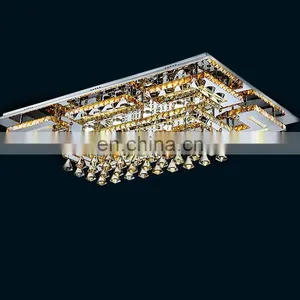 Factory Stock Modern Minimalist Ceiling Lamp Crystal Rectangular Lamp for Bedroom thumbnail-1