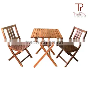 OHIO - BISTRO SET - High Quality Outdoor Furniture - Acacia Wood thumbnail-1