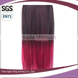 Long Beauty Straight Ombre Synthetic Hair Extension Clip in thumbnail-4