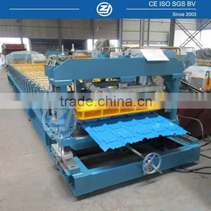 Aluminum Step Tile Roof Roll Forming Machine thumbnail-1