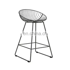 Ellis Gray Metal Wire Counter Stool thumbnail-4