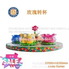Zhongshan Tai Le Play Children Indoor and Outdoor Waterproof Glass Steel Guangdong Machinery Class Play Equipment Children's Coffee Cup Rotary Cup Rose Rotary Cup thumbnail-1