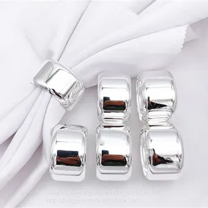 Luxury Gold Silver Napkin Ring Holder For Wedding Table Decoration thumbnail-2