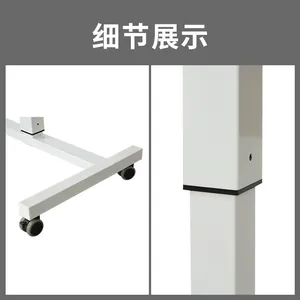 Pneumatic Office Laptop Desk Rolling Adjustable Table Computer Mobile Stand thumbnail-4