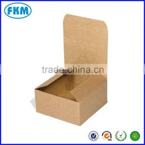 Eco Friendly Kraft Paper Stripe Brown Gift Box thumbnail-1