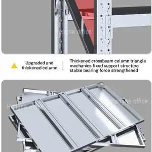 Boltless Stainless Steel Shelving for Distribution Centers, High-Strength Metal Rack With Thickened & Bold Column, KD Structure thumbnail-4