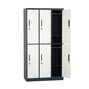 Office Furniture KD Storage Cupboard Dormitory 6 Door Steel Locker Cabinet thumbnail-3