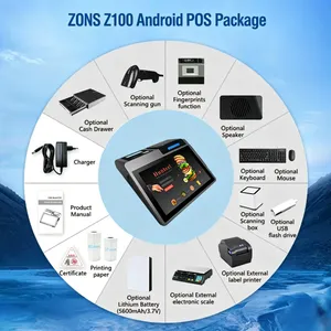 Dual Display POS Cash Register, 3GB+16GB Upgradable to 4GB+32GB, 4G WiFi BT GPS POS With Optional Cash Drawer for Beauty Store thumbnail-5