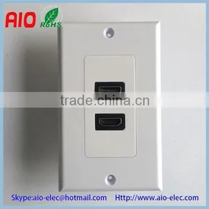 2 Port Standard 180 Degree Couple High Definition Multimedia Interface Video Wall Plate thumbnail-1