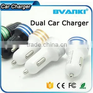 Cheap Wholesale Input 12V 24V Aluminum Dual USB Car Charger for Iphone Promotional Customized Mini Universal USB Car Charger thumbnail-2