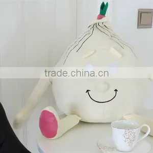 Cute White Plush Onion Pillow Fashion Cute Vegetable Pillow thumbnail-3