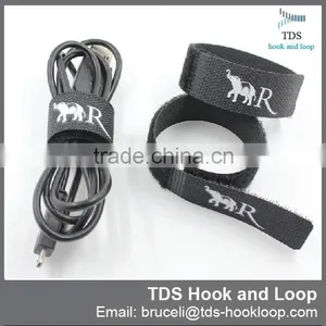 Company Logo Printed Hook and Loop Cable Ties thumbnail-6