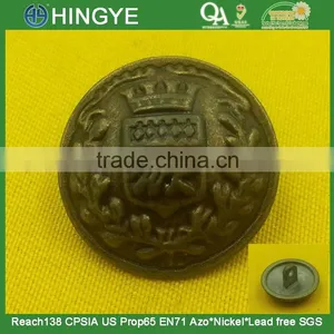 Metal Shank Button in Oxy Brass Color --- MJ1120 thumbnail-1