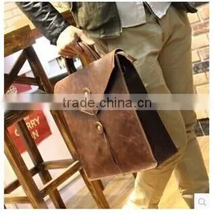 2015 Western Style Wholesale Men's School PU Leather Backpack Laptop Bag Quality Choice thumbnail-2