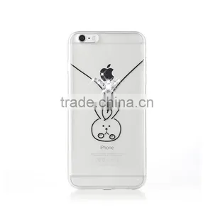 Joyroom Clear TPU Full Rubber Case for IPhone 6Plus Montage Series With Dust Plug Shiny Diamond Cover for IPhone 6s Plus MT-5797 thumbnail-4