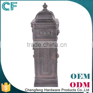 The Most Popular Style In Europe Crown Decorative Wrought Aluminiun Unique Mailbox Posts From China thumbnail-6