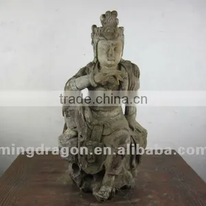 Chinese Antique Furniture Tune Wood Buddha thumbnail-1