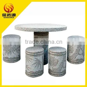 Outdoor Garden Granite Table and Chair thumbnail-1