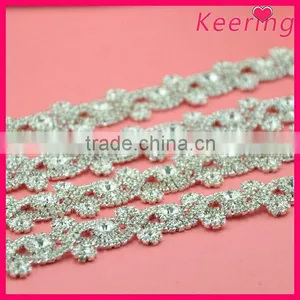 Roll Clear Crystal A-class Rhinestone Chain Wholesale WRC-217 thumbnail-1
