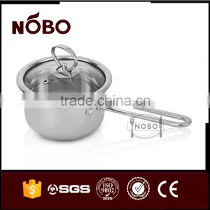14/16cm Functional Ss201 Stock Pot With Glass Lid thumbnail-3