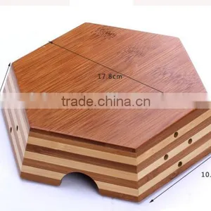 Bamboo Handicrafts Creative Hexagonal,Candy Bowl,Cool Fruit Bowl thumbnail-4