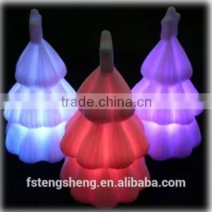 TS-B034 LED Soft PVC Flashing X'mas Tree/7 Color Changing Mini Night Lights thumbnail-1