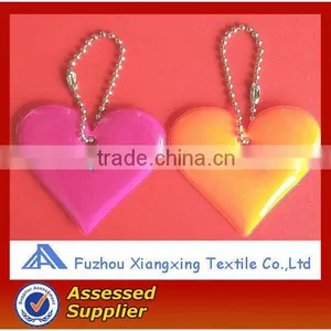 Heart Shaped Reflective Pvc Keychain for Promotion thumbnail-1