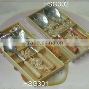 Promotion Gift --2 PCS Salad Set in Wooden Box thumbnail-1