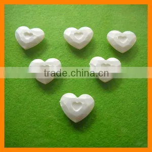 Large Pearl Flat Back Rhinestone With Heart Hollow thumbnail-1