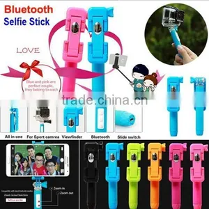 Bluetooth Wireless Selfie Stick Zoom Multifunction Mini 3 Foldable Extendable Monopod Tripod thumbnail-1