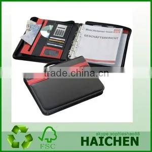 A4 EXECUTIVE CONFERENCE FOLDER ZIPPED CALCULATOR WITH NOTEPAD 4D RING BINDER [ thumbnail-4