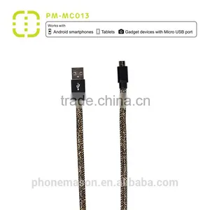 Walnut Micro Leather Cable for Samsung/smart Phone/Android Phone thumbnail-4