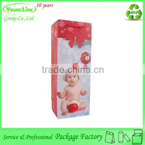 Good Quality Gorgeous Printing Paper Christmas Bag for Red Wine thumbnail-5