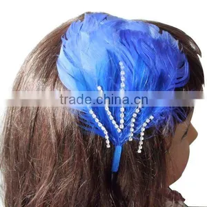 Blue Feather Clip for Hair thumbnail-1