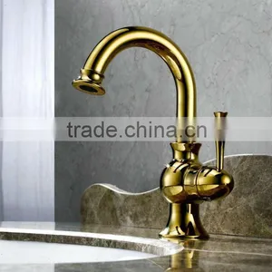 Golden Single Lever Bathroom Shower Faucets QH12056G thumbnail-1
