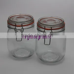 Glass Jar With Metal Clip/glass Storage Jar thumbnail-1